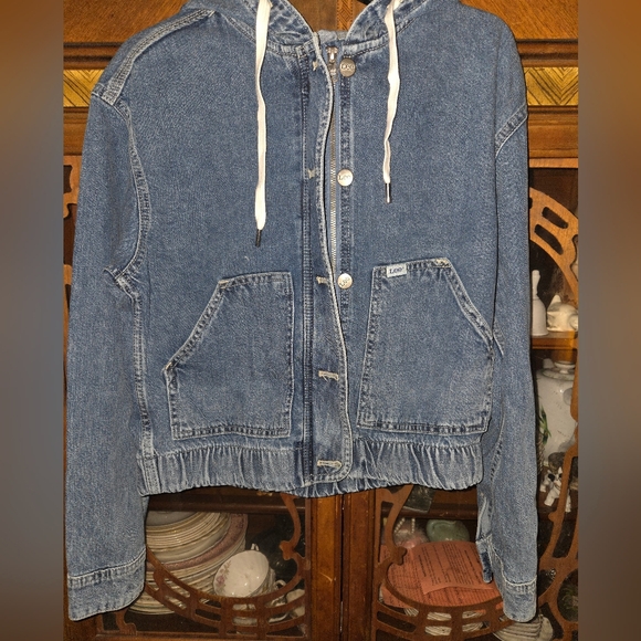 Lee Classic Blue Hooded Denim Jacket - Picture 4 of 6